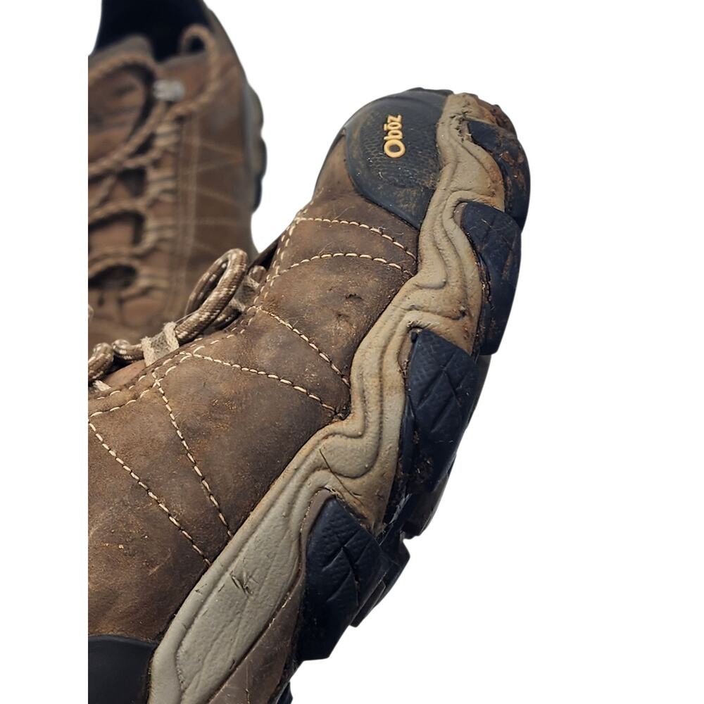 Oboz Shoes Womens 9 Waterproof Hiking Trail Low Leather Brown Trekking Outdoors - Picture 7 of 16